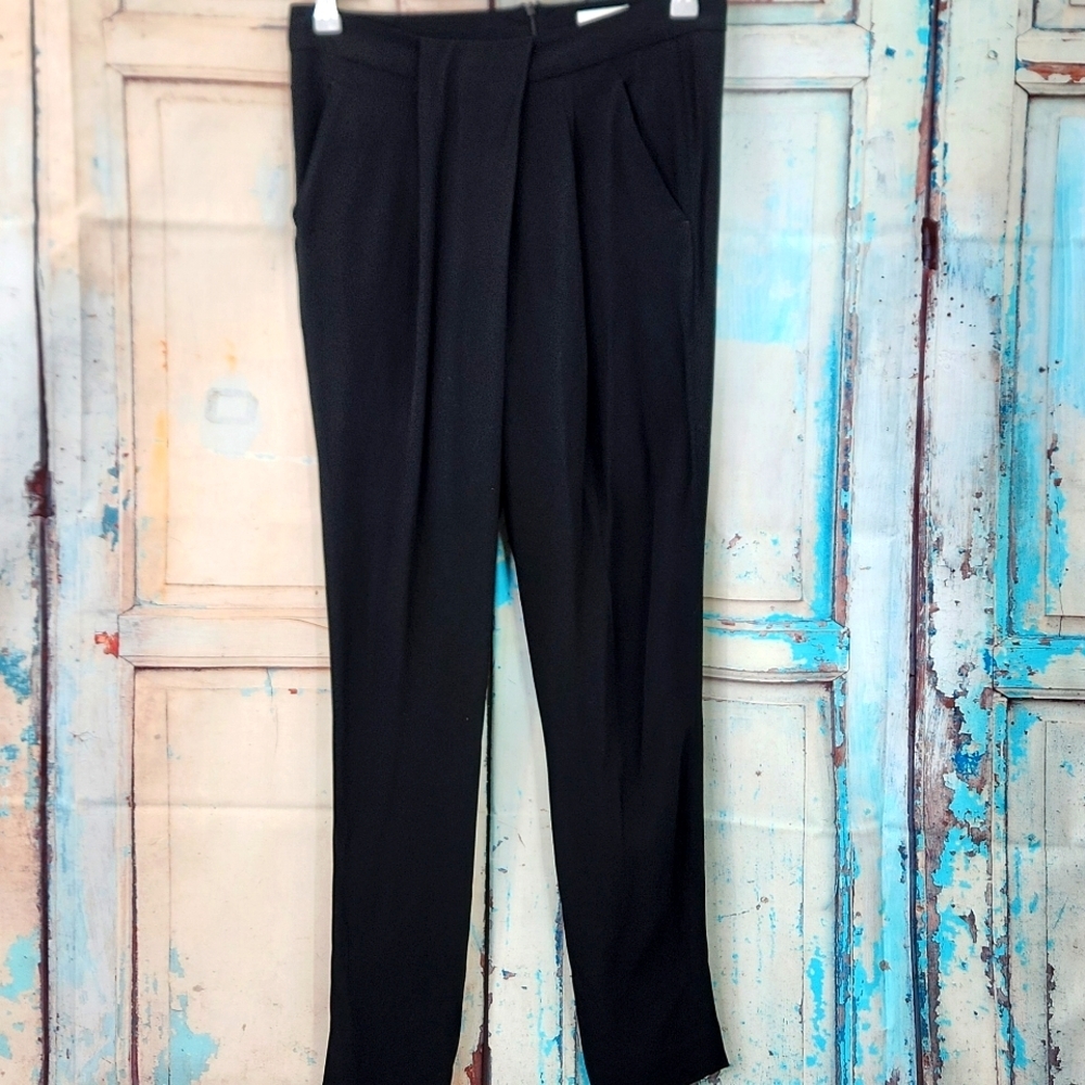 A.L.C. Black Viscose Cross‎ Front Pants